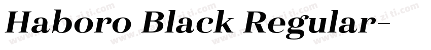 Haboro Black Regular字体转换